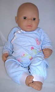 ZAPF LITTLE CHOU CHOU DOLL, 17/42cm; BROWN CLOSING EYES; JOINTED ARMS 