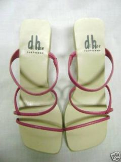 Dollhouse Chris Pink Fuschia Wedge Strap Sandals 6 7 9