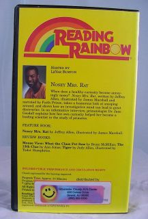 Nosey Mrs Rat 101 Reading Rainbow VHS Childrens Video