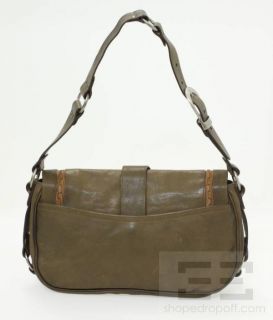 Christian Dior Medium Brown Leather Gaucho Handbag