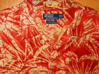  Ralph Lauren Clayton Hawaiian Silk Linen Camp Shirt Size XL EUC