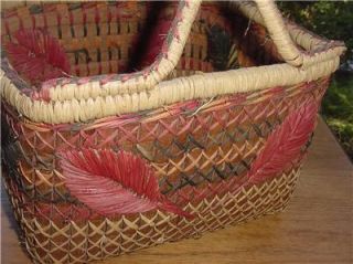 Old Makah Quinault or Chehalis Indian Cedarbark Basket