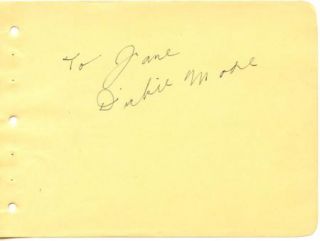 Dickie Moore Our Gang Vintage 1930s Original Signed Album Page 