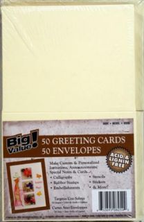 000 Blank 5x7 Greeting Cards w Envelopes A7 Ivory