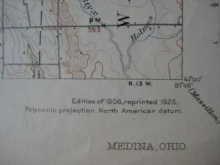   Wooster Electric Railway Map Medina CHIPPEWA Lake Ohio Seville