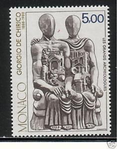 Monaco MNH SC 1647 Sculture by Giorgio de Chirico