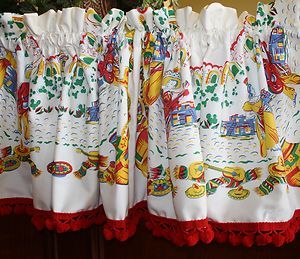 Mexican Fiesta Cinco de Mayo Vintage Reproduction Linens Custom 