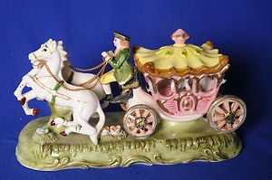 Cinderellas Coach Carriage with Horses Porcelain