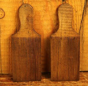 Circa 1850s Pair of Wooden Butter Paddles