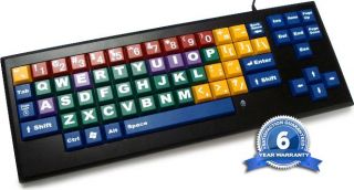 MyBoard UC Color Coded Keyboard with Big Keys & Uppercase Letter