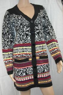 New Christopher Banks V Neck Long Cardigan Sweater XL Retail $65 50 
