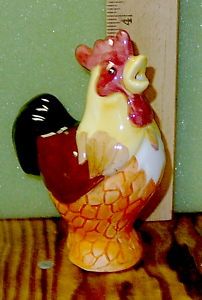 New Pie Bird Pottery Rooster Chicken Funnel Vent Nice