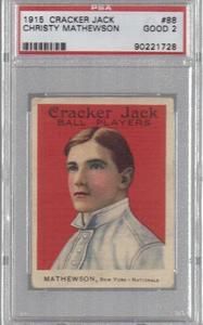 1915 Cracker Jack 88 Christy Mathewson PSA Good 2