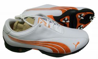 2012 Puma Ace 2 Golf Shoes White Vibrant Orange