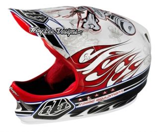 Troy Lee Designs D2 Composite   Piston White/Red