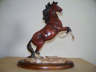 Wild Fury Chuck DeHaan Hamilton Collection Porcelain Horse Figurine