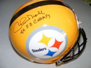 CHUCK NOLL AUTOGRAPHED FULL SIZE HELMET PITTSBURGH STEELERS 4x SUPER