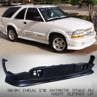 98 04 Chevy S10 Pickup Extreme Style Poly Urethane Front Bumper Lip