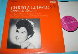Christa Ludwig Operatic Recital 1967 RCA Stereo Nice