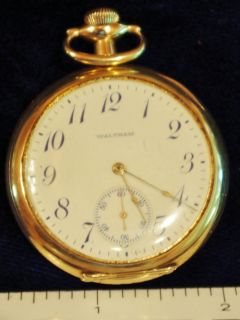 Solid Gold Waltham Pocket Watch Circa 1914