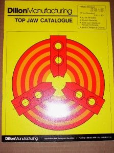 Vtg Dillon Manufacturing Catalog Top Jaw Chuck Tools