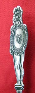  Full Figural Sterling Souvenir Spoon Chickasha Oklahoma CA 1900