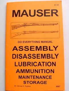 German 98K Mauser All Nations 8mm or 7 9 Rifle Manual