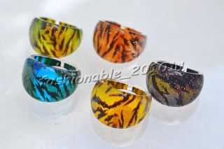  Mixed 50pcs Leopard Hot Fashion Lucite Resin Children Rings