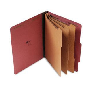  10290 Universal Pressboard Classification Folder 8 Section Red