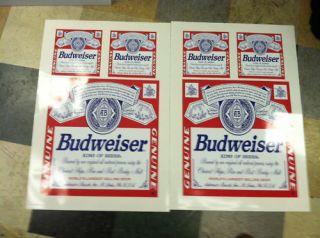  Budweiser Cornhole Board Decals 17" 2 and 8" 4