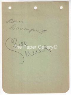 Autograph of Chill Wills ~ American Film Actor & Singer