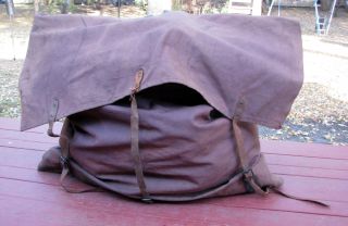  Vintage Duluth Style Poirier Pack Canvas Leather