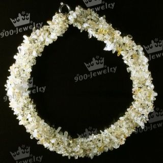 Citrine Crystal Freeform Gemstone Chip Beads Necklace