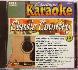  Karaoke 60279  15 Great Classic Country Songs  CD+G  Factory Sealed
