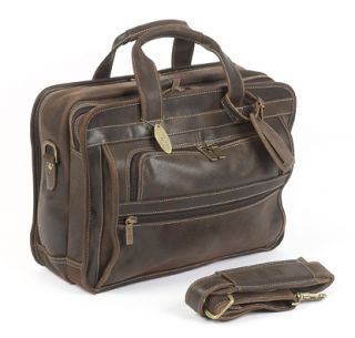 CLAIRECHASE GUARDIAN DISTRESSED LEATHER BRIEFCASE