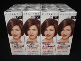 12 Clairol Natural Instincts Loving Care Hair Color Light Brown 755