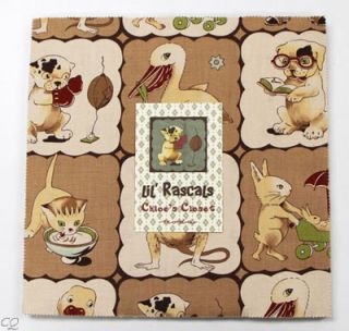 Chloes Closet Lil Rascals Layer Cake 42   10 Inch Squares Moda Quilt