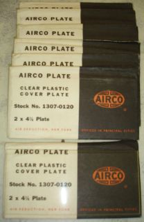 Airco Vintage Clear Plastic Cover Plate Lens 2x4