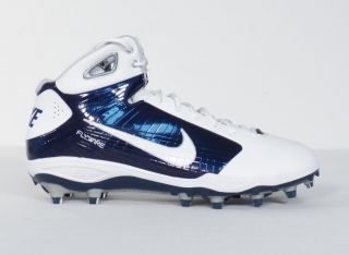  Flywire Blue White Football Cleats Shoes Molded Cleats Mens New