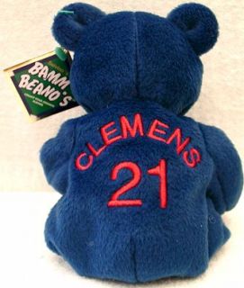 1998 Salvinos Bamm Beanos Roger Clemens #21 MWT 8 Head to Toe Bean