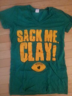 Green Bay Packers Sack Me Clay Womens T Shirt New