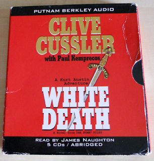 Clive Cussler White Death Audio Book Read by James Naughton 5 CDs