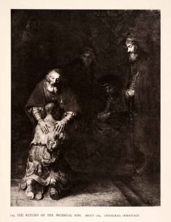  Rembrandt Art Prodigal Son Return Religious Catholic Christian