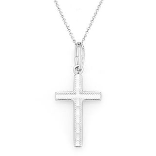 Cross Charm Pendant Christian Latin Crucifix & Chain Necklace in