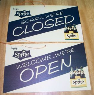 RARE Enjoy Sprite 2 Sided Open Closed Sign