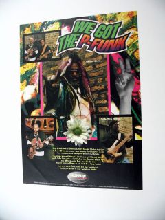 Washburn Guitars George Clinton P Funk 1997 Print Ad