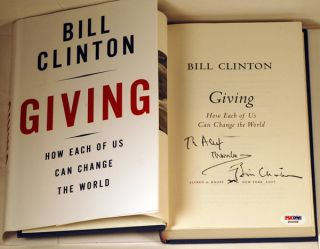 President Bill Clinton Signed Giving HC Book PSA LOA COA Autograph