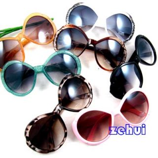 Fashion Unisex Clover Leopard Sunglasses Round Glasses Cool Sunglasses