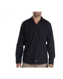 Dickies Mens Long Sleeve Work Shirt Classic Black s 4XL Uniforms