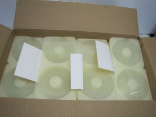 400 Clear Square Clamshell Poly CD Cases